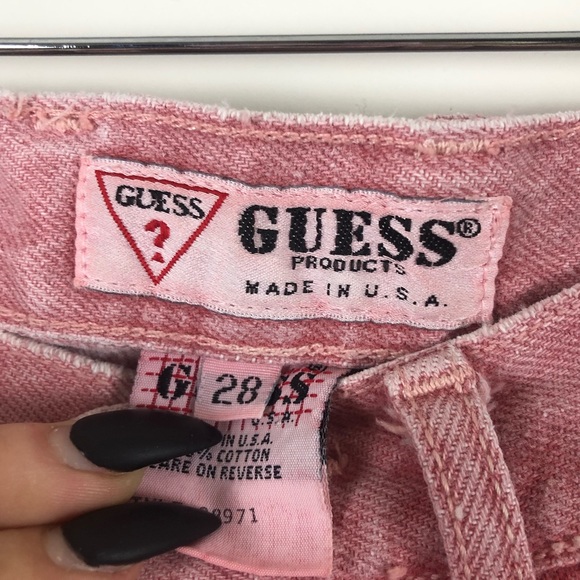 Guess Red Jean Shorts - Picture 6 of 6